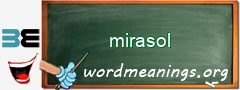 WordMeaning blackboard for mirasol